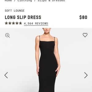 NWT Skims Long Slip Dress